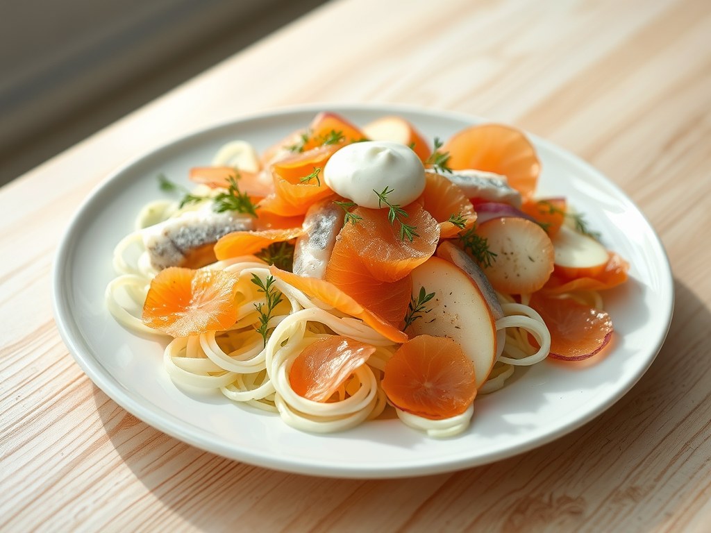 Hollandse vissalade, AI-gegenereerde illustratie