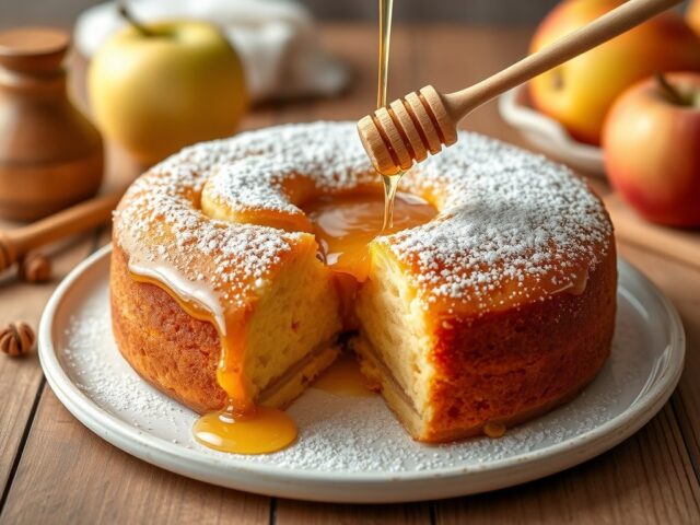 Honingcake met appeltjes