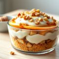 Honingkoek schotel met appelen en noten