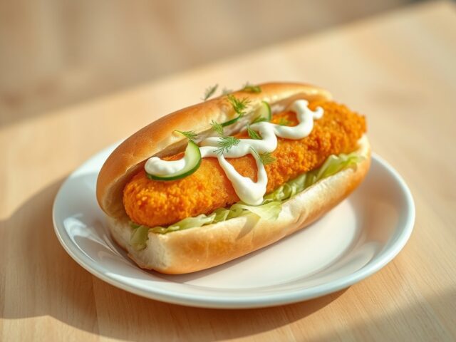 Hot-dog met vissticks