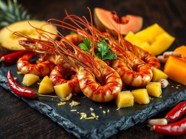 Hot prawns
