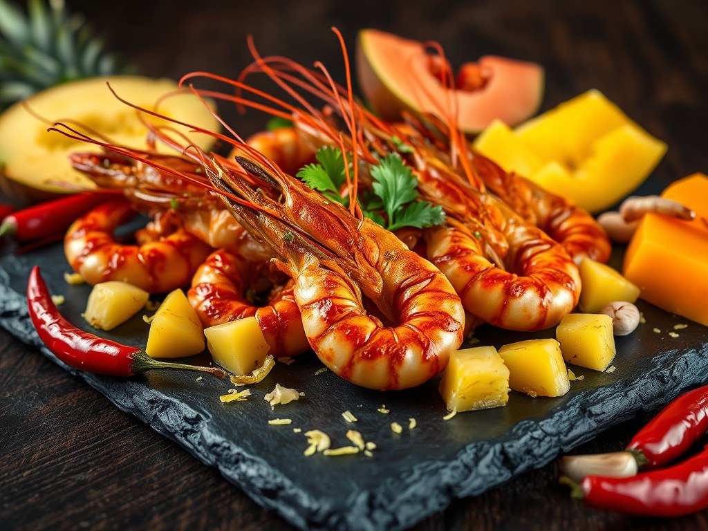 Hot prawns, AI-gegenereerde illustratie