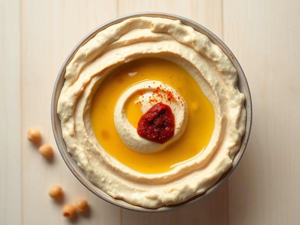 Hummus, AI-gegenereerde illustratie