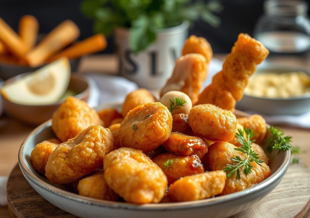 Hutspot met pastinaakkroketjes, AI-gegenereerde illustratie
