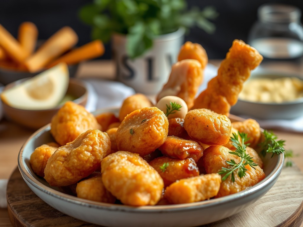 Hutspot met pastinaakkroketjes, AI-gegenereerde illustratie