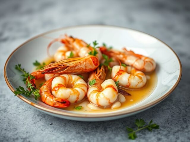 Huwelijk van scampi’s en heilbot