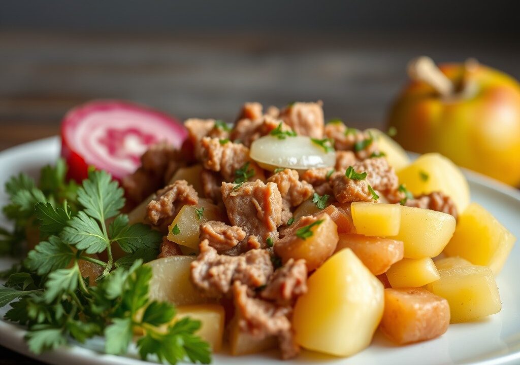 Huzarensalade, AI-gegenereerde illustratie