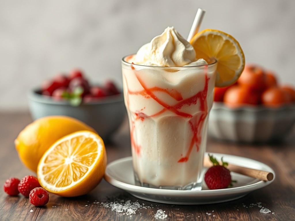 Ice-cream soda, AI-gegenereerde illustratie