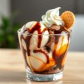 Ijs met espressosaus