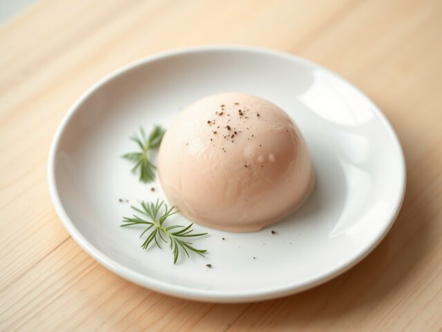 Ijs van gerookte zalm met dille