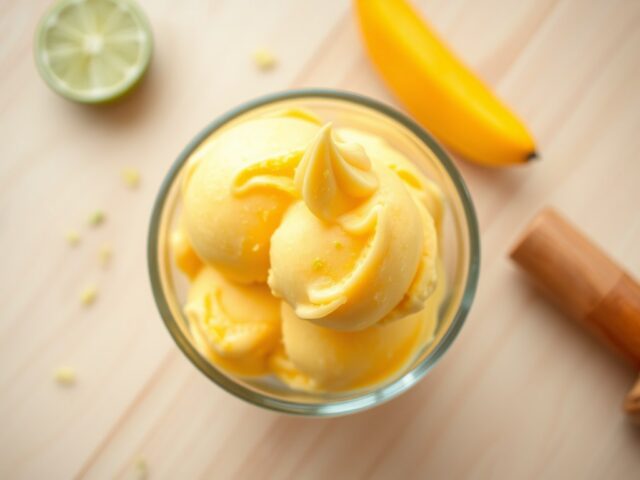 IJsje van mango-banaan