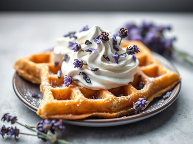 IJswafels met lavendel