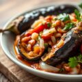 Imam bayildi = gevulde aubergine