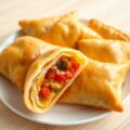 In bladerdeeg verpakte ratatouille kussentjes