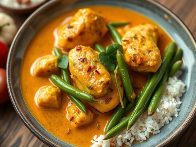 Indiase Butter Chicken Curry — AI-gegenereerde illustratie