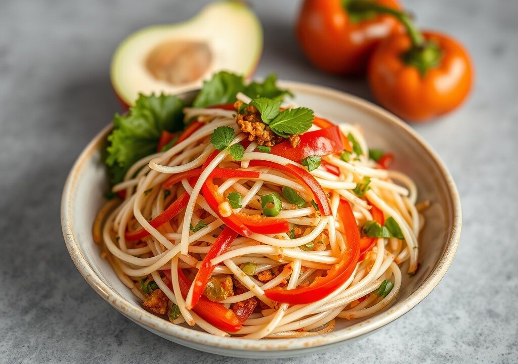 Indische salade, AI-gegenereerde illustratie