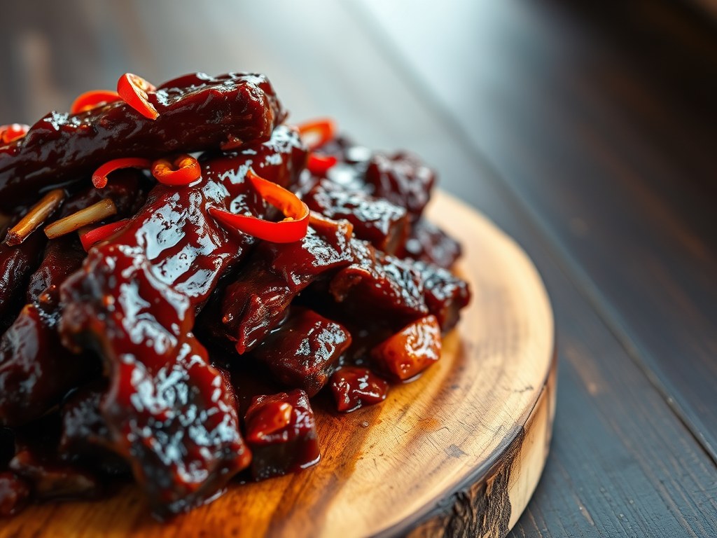 Indonesische spare ribs, AI-gegenereerde illustratie