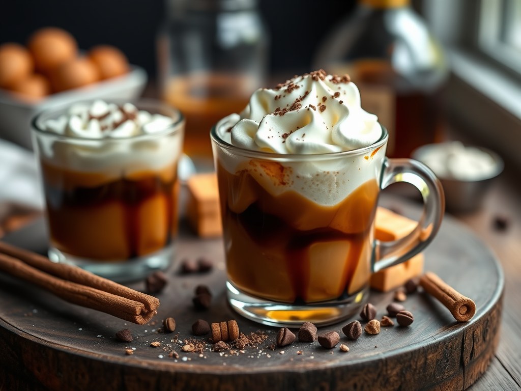 Irish Coffee-gebak, AI-gegenereerde illustratie