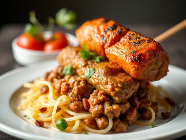 Iskender kebab — AI-gegenereerde illustratie