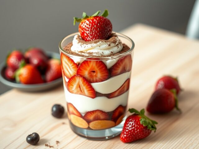 Italiaans aardbeiendessert
