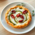 Italiaans kaastaartje met gedroogde tomaat en pest