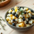 Italiaanse aardappelsalade met schapenkaas