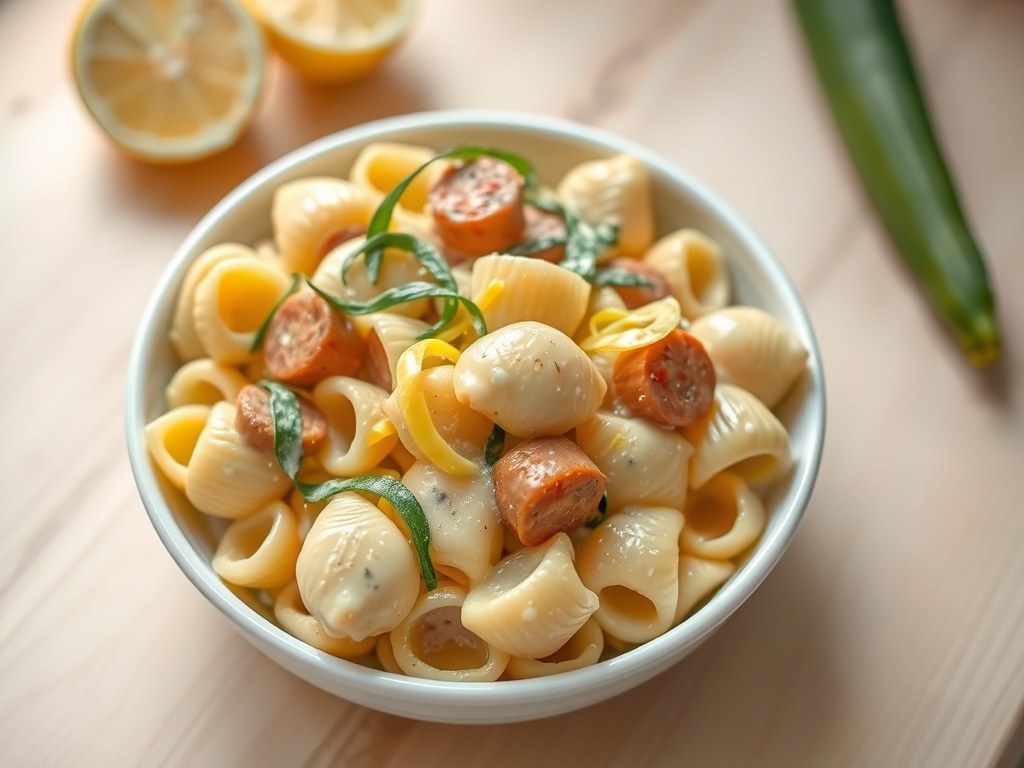 Italiaanse citroenpasta, AI-gegenereerde illustratie