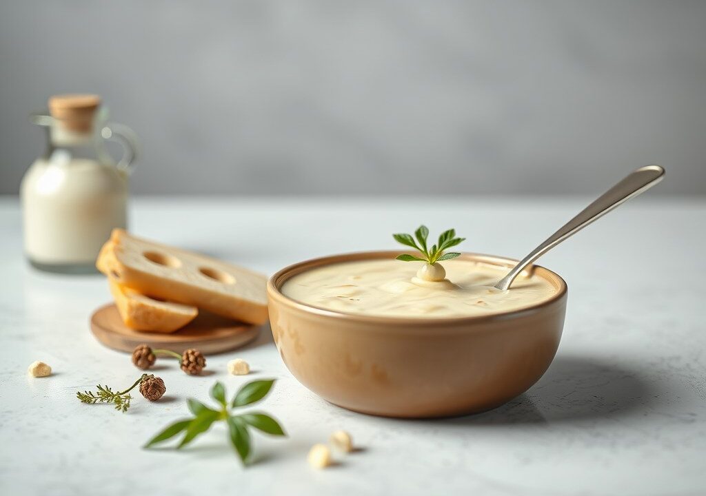 Italiaanse kaasfondue, AI-gegenereerde illustratie