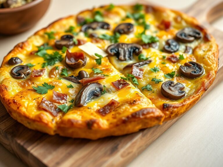 Italiaanse Omelet met Prei en Champignons