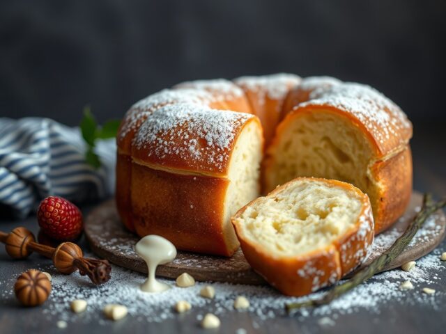 Italiaanse panetonne (Milanees kerstgebak)