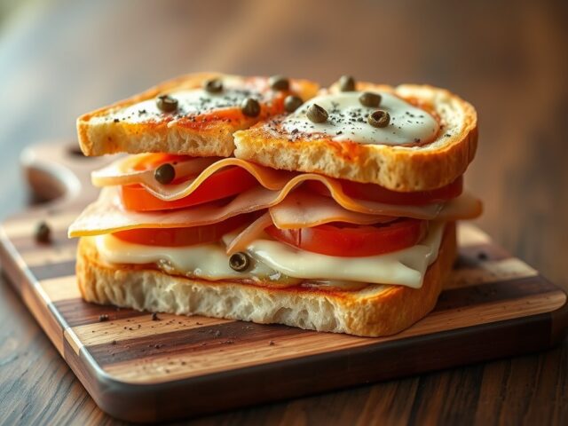 Italiaanse pizzaburger