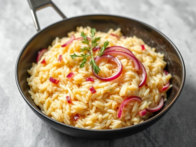 Italiaanse venkelrisotto — AI-gegenereerde illustratie
