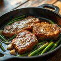 jachtpannetje sperziebonen met hamlapjes