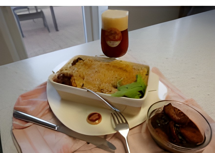 Jachtschotel met Gents Stoofvlees Goudrenet en Rode kool…..