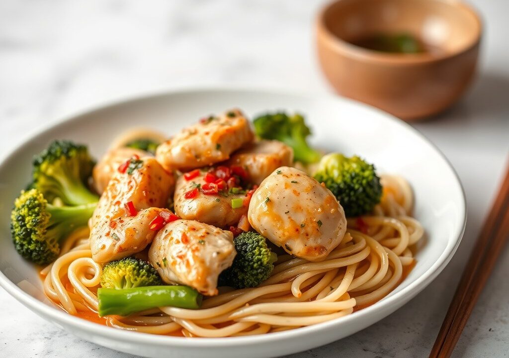 Jadebloem kip (kip broccoli) — AI-gegenereerde illustratie