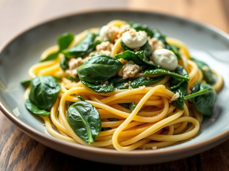 Jamie’s Tagliatelle met spinazie, mascarpone etc