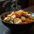 Japanse wokschotel met zalm