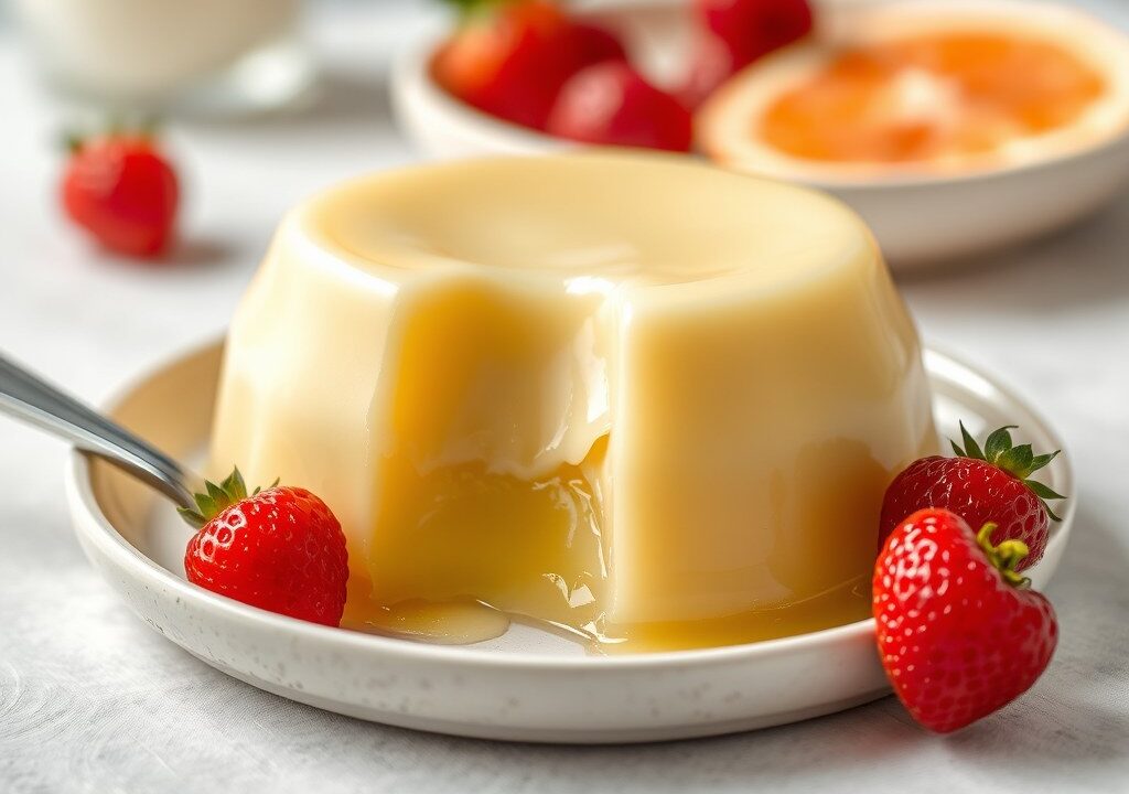 Jelly pudding, AI-gegenereerde illustratie
