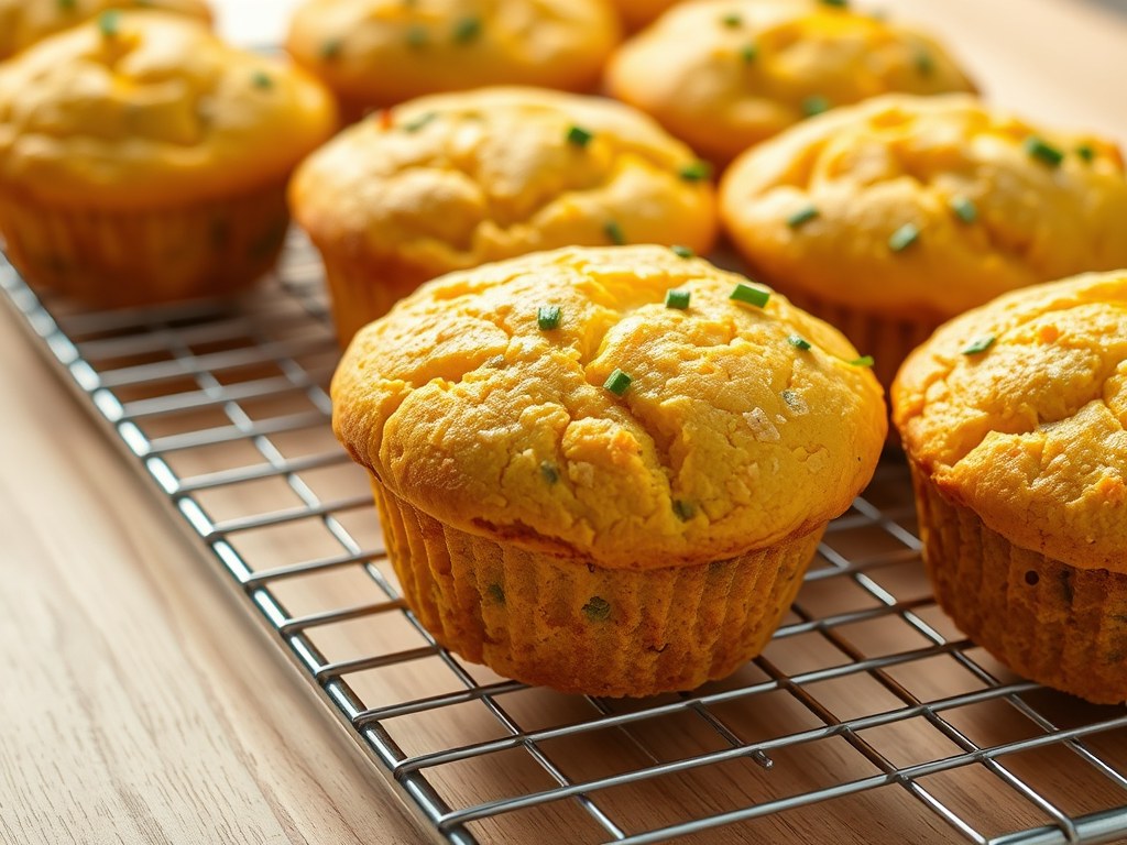 Kaas-mosterdmuffins, AI-gegenereerde illustratie