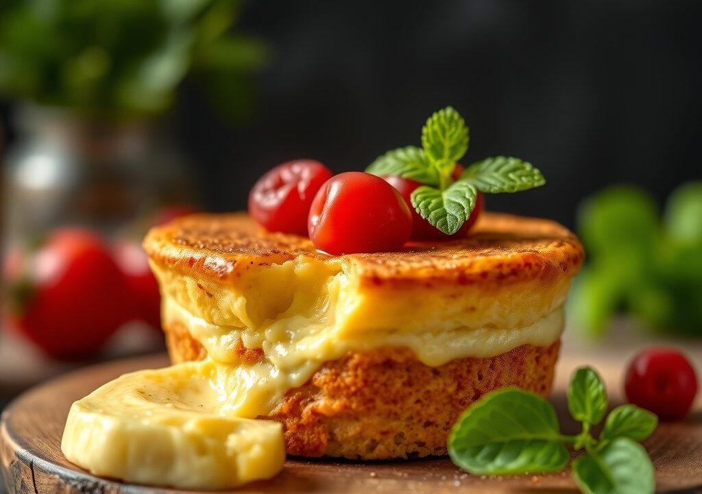 Kaassoufflé — AI-gegenereerde illustratie