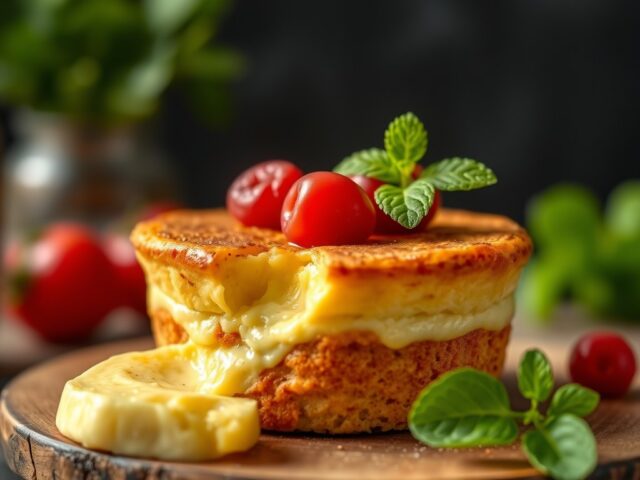 Kaassoufflé — AI-gegenereerde illustratie