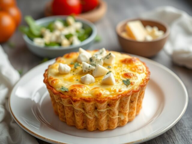 Kaassoufflé van Parmezaanse kaas en Gorgonzola