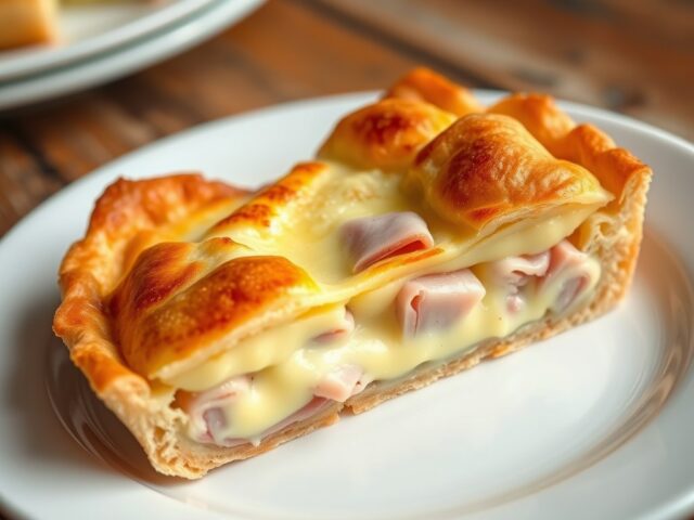 Kaastaart met ham
