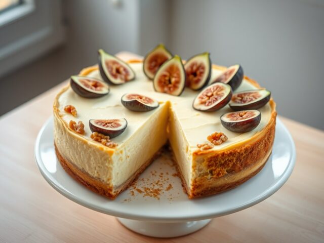 Kaastaart met walnoten