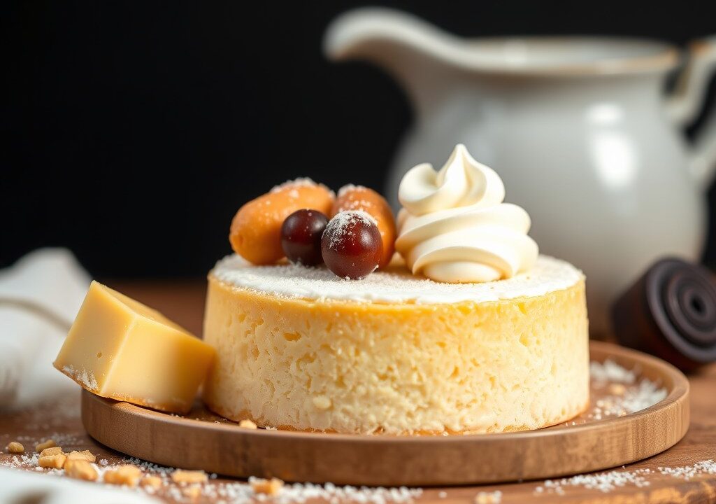 Kaastaart van beurré d’anjou met speculaasbodem, AI-gegenereerde illustratie
