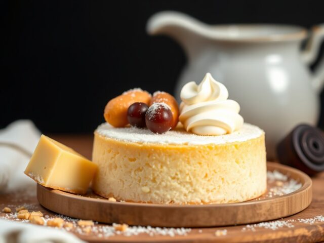Kaastaart van beurré d’anjou met speculaasbodem — AI-gegenereerde illustratie