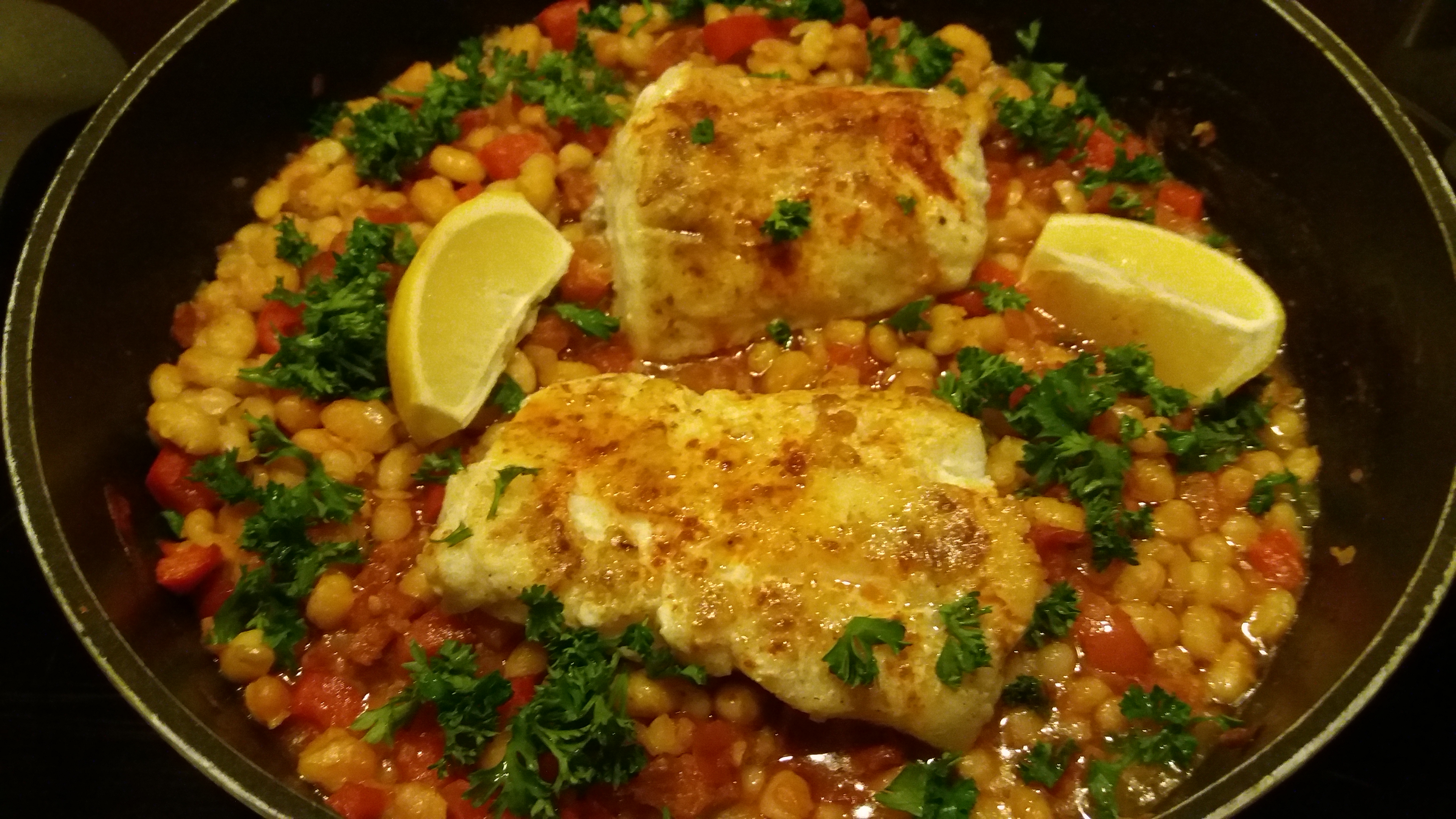Spaanse ovenschotel met kabeljauw en chorizo