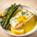 Kabeljauw met asperges en Brugge boter
