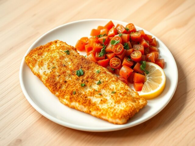 Kabeljauw met gemarineerde tomaten
