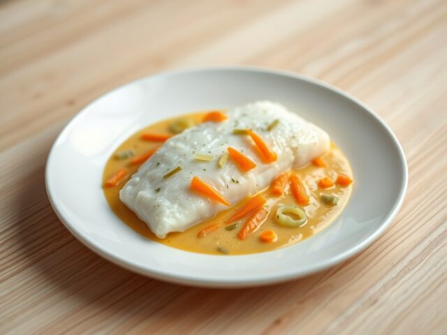 Kabeljauw met mosterdsaus